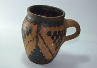 Antique clay cup handmade marocain water Coated with traditon healthy tar 4