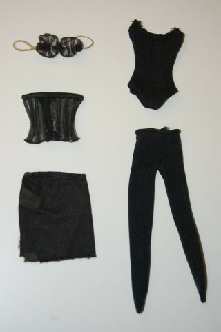 Vintage 1960s Barbie Lingerie Pak (black) & 989 Ballerina Leotard/tights Only