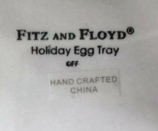 Fitz and Floyd Christmas Wreath Egg Tray Holiday Deviled Egg Plate 5