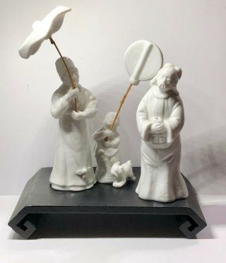 Fitz & Floyd White Porcelain Asian Oriental Figurine 