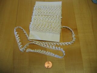 Vintage Antique Hand Made Crochet Lace Trim 5 Yds.