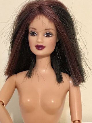 Vintage 1990s Articulated Brunette Barbie Doll Nude For Play Or Ooak