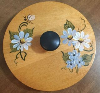 Custom Made Handpainted Lid Only For Longaberger May Series Daisy Basket