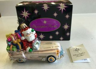 Christopher Radko Christmas Ornament - A Roll in One - Santa Rolls Royce 5