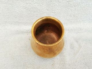 Old Solid Brass Handcrafted Heavy Water Pot Rich Patina 3