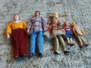 5 Vintage Doll House People 2