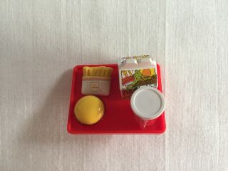 Barbie Doll Mc Donalds Food Tray With Food