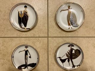 Erte Collectible Numbered Franklin Plate Set Of 4