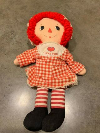 Vintage " Bedtime Raggedy Ann " Knickerbocker Machine Washable And Dryable 14 "