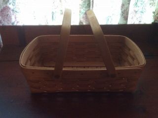 Longaberger Small Market Basket With Handles Vintage