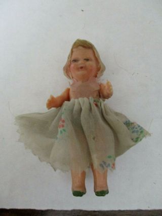 Antique Celluloid Miniature 2 3/4 " Doll Jointed Arms - - Adorable
