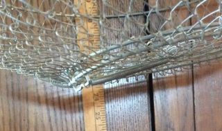 Vintage Fishing Collapsible Metal Basket/Mesh Wire Trap Bait Cage & Attachment 3