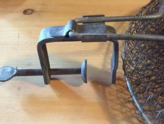 Vintage Fishing Collapsible Metal Basket/Mesh Wire Trap Bait Cage & Attachment 5