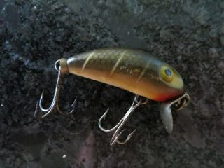 Vintage Miracle Minnow - Black & Goldscale - 1 3/4 Inch