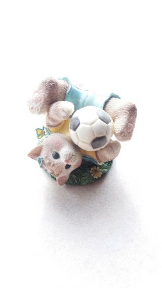 Calico Kittens " Friends Are A Goal Worth Saving " Figurine 454648