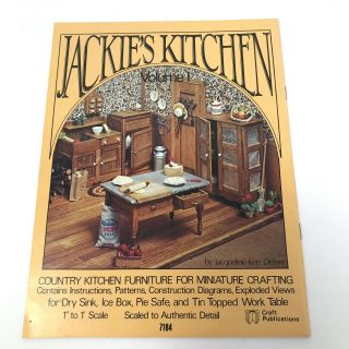 Vintage Jackie ' s Kitchen Volume 1 Miniature Crafting Instruction Booklet 1977 2