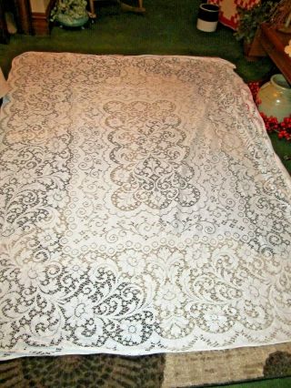 Antique Lace White Tablecloth Rectangle Table Cloth Cover Home Party Decor