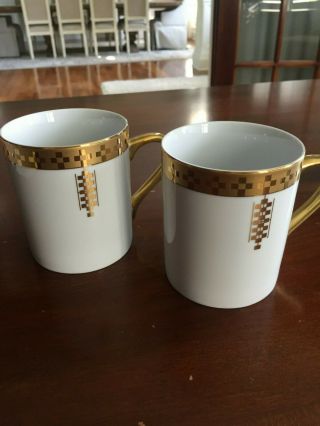 2 Tiffany & Co Imperial Coffee Mug Frank Lloyd Wright Design 1992