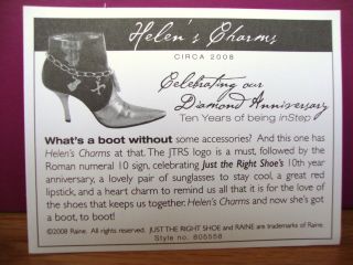 Just The Right Shoe - Helen ' s Charms,  JTRS 10th Anniversary shoe 5