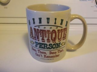 Antique Person Coffee Tea Mug Cup By Laid Back 1996 Funny Birthday Gift