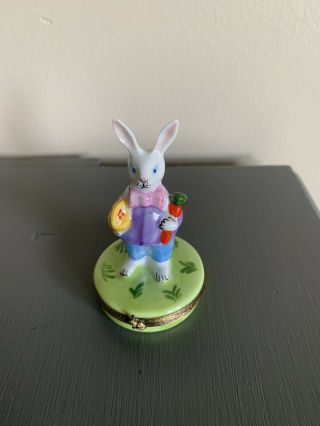 Limoges France Rabbit Trinket Box ‘peint Main’