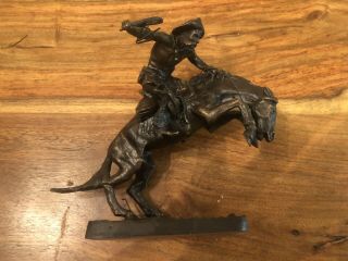 Fredric Remington Bronze - The Bronco Buster 1988 Franklin Museum Issued