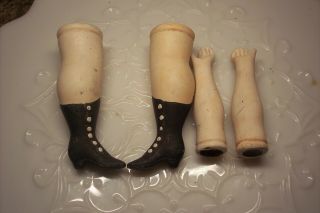 Vintage/antique Bisque Arms And Legs For A Child 