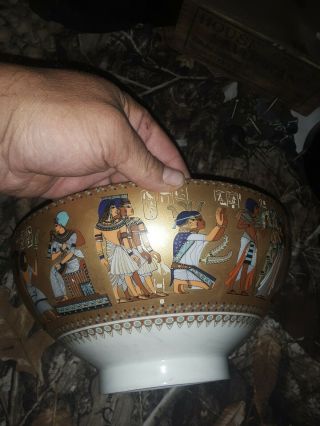 KAISER W.  Germany Homage To Tutankhamun Bowl 24K 1010/5000 C - 1979 4