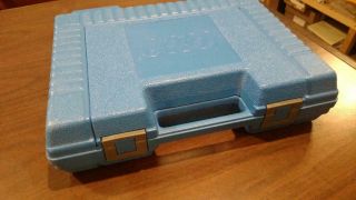Lego Vintage 1985 Blue Building Block Brick Storage Travel Hard Carry Case Box
