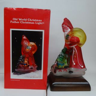 Merck Old World Christmas Santa Father Christmas Light 1987