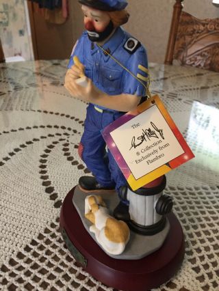 Emmett Kelly Jr Policeman Clown Figurine Flambro Professional Series No.  9607 3