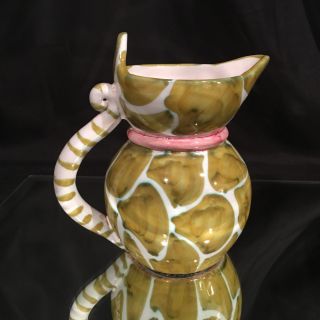 Vintage Italian Pottery CAT Creamer Pitcher 5 3/4 