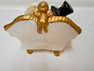 1970 Vintage Wilton Wedding Cake Topper Bride and Groom on Victorian Couch 2