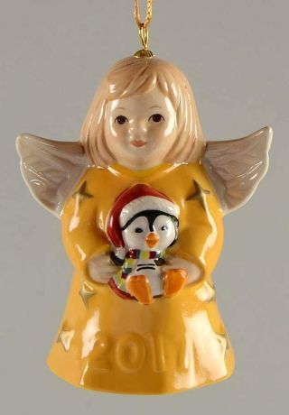 Goebel Angel Bell Ornament Angel With Penguin - Sunflower 11186203