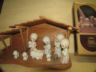 1979 Precious Moments 9 Pc Christmas Nativity Set Come Let Us Adore Him E - 2800