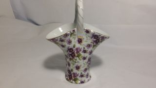 Formalities By Baum Bros Flower Basket Vase Purple Iris