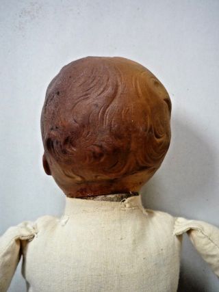 Unidentified Vintage 12 Inch Doll Soft Rubber Head,  Fabric Body 4