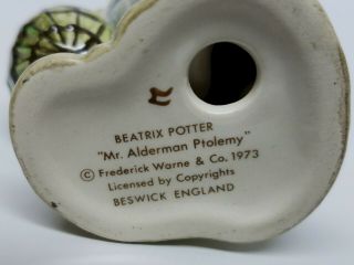 Beatrix Potter ' s MR ALDERMAN PTOLEMY Figurine Royal Albert England 3