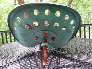Rare Vintage Metal Tractor Seat With Threaded Post For Farm,  Home Or Decor