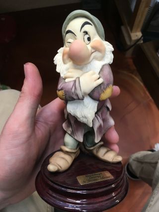 Giuseppe Armani Walt Disney Grumpy Snow White Figurine 0917c Hand Signed 7”