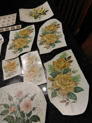 Antique Looking Floral Ceramic Decals Decals for firing on Project 3