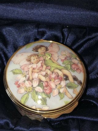 English Enamel Trinket Box 35 Royal Worcester Apple Blossom Fairies 4