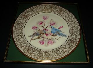 Boehm Birds Lenox Porcelain Lim.  Edition Plate Mountain Bluebirds 1972 Orig.  Box