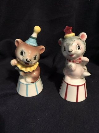 Vintage Set Of Shakers Of Mice At The Circus