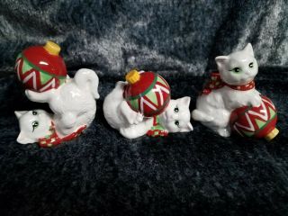 Fitz And Floyd Christmas Tumblers Set Of 3 Yuletide Kitten So Cute