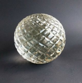 Large Crystal Ball Paperweight 4.  5 " Cut Crystal Ball Paperweight Collectible