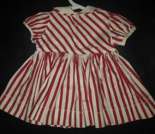 Vintage 50’s Red White Striped Doll Dress
