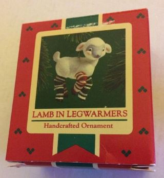Hallmark Ornament Lamb In Legwarmers From 1985