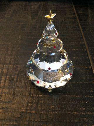 Swarovski Crystal Signed Large Christmas Tree Crystal Ornament Figurine 266945