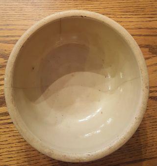 Vintage Antique Bowl 7 cup 7c Mixing Serving Spongeware Stoneware Unmarked 2